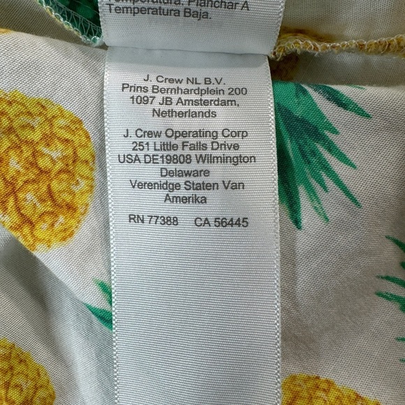 J. Crew Factory Pineapple Fruit Sleeveless Cotton Poplin Shirt Women XL BF815 - Picture 10 of 11